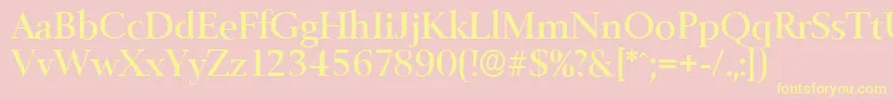 BelfastserialMediumRegular Font – Yellow Fonts on Pink Background