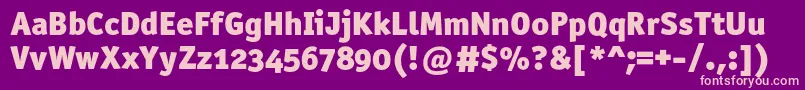 Officinasansblackosc Font – Pink Fonts on Purple Background