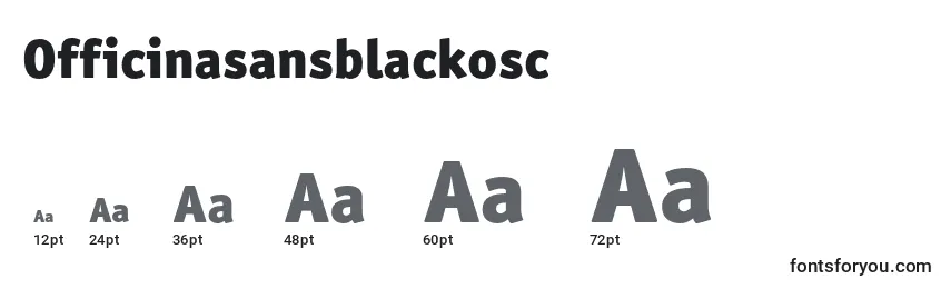 Размеры шрифта Officinasansblackosc