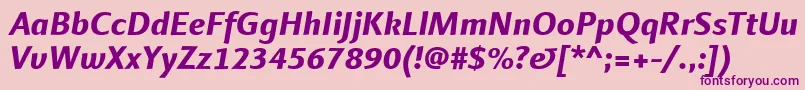 LinotypefinneganExtrabolditalic Font – Purple Fonts on Pink Background