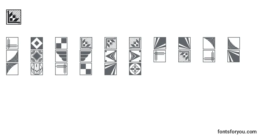 Decobordersnf-fontti – aakkoset, numerot, erikoismerkit