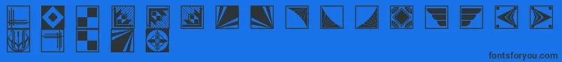 Decobordersnf Font – Black Fonts on Blue Background
