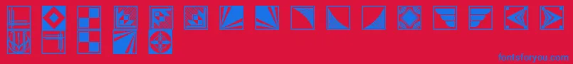 Decobordersnf Font – Blue Fonts on Red Background