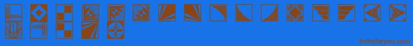 Decobordersnf Font – Brown Fonts on Blue Background
