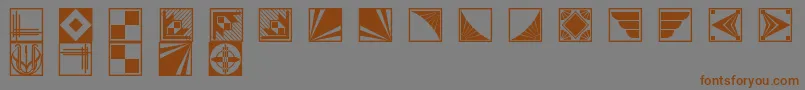 Decobordersnf Font – Brown Fonts on Gray Background