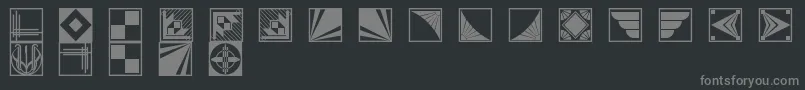 Шрифт Decobordersnf – серые шрифты на чёрном фоне