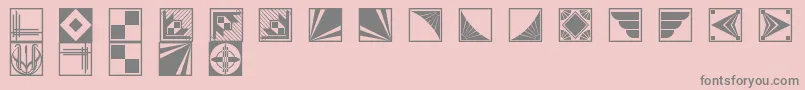 Decobordersnf Font – Gray Fonts on Pink Background