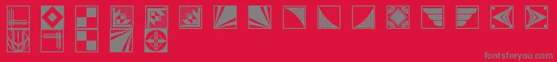 Decobordersnf Font – Gray Fonts on Red Background