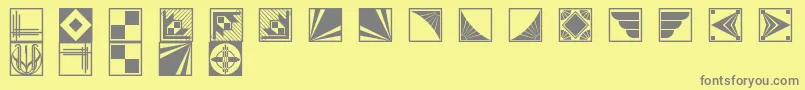 Decobordersnf Font – Gray Fonts on Yellow Background