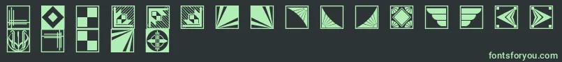 Шрифт Decobordersnf – зелёные шрифты на чёрном фоне