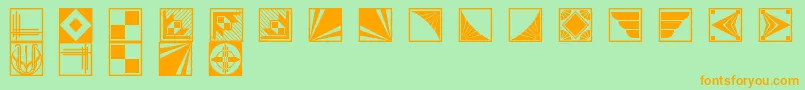 Decobordersnf Font – Orange Fonts on Green Background