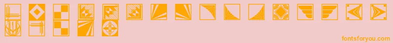 Decobordersnf Font – Orange Fonts on Pink Background