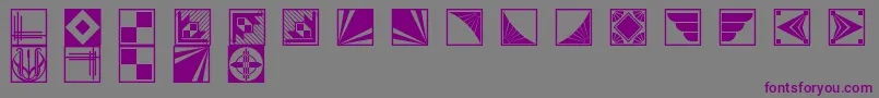 Decobordersnf-fontti – violetit fontit harmaalla taustalla