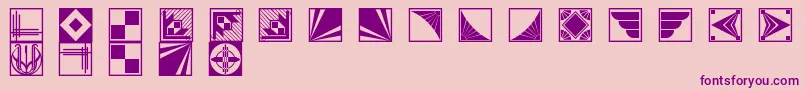 Decobordersnf Font – Purple Fonts on Pink Background