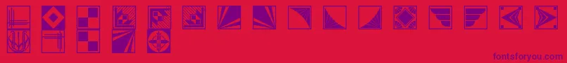 Decobordersnf Font – Purple Fonts on Red Background