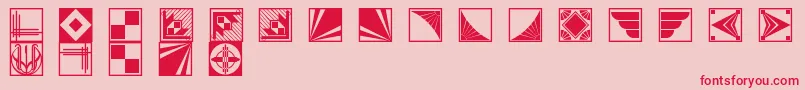 Decobordersnf Font – Red Fonts on Pink Background