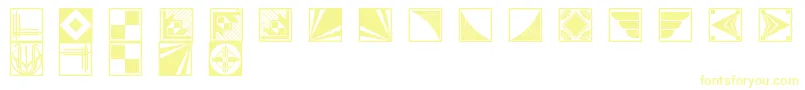 Decobordersnf Font – Yellow Fonts on White Background