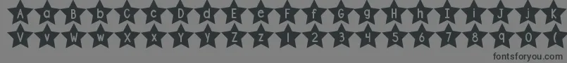 DjbShapeUpStars-Schriftart – Schwarze Schriften auf grauem Hintergrund