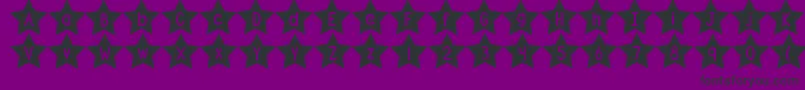 fuente DjbShapeUpStars – Fuentes Negras Sobre Fondo Morado