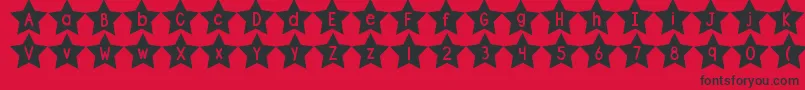 DjbShapeUpStars Font – Black Fonts on Red Background