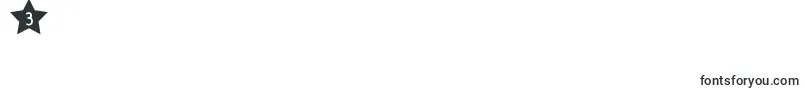 フォントDjbShapeUpStars – フォント数字3