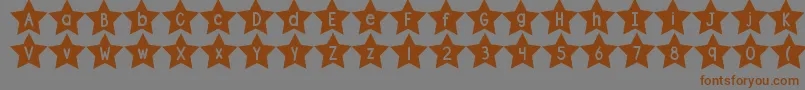Więcej informacji o czcionce DjbShapeUpStars Czcionka DjbShapeUpStars – brązowe czcionki na szarym tle