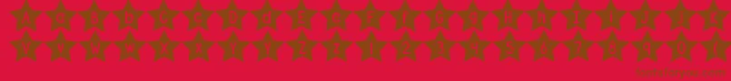 DjbShapeUpStars Font – Brown Fonts on Red Background
