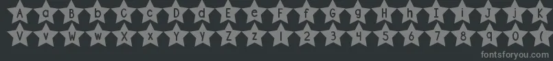 DjbShapeUpStars Font – Gray Fonts on Black Background