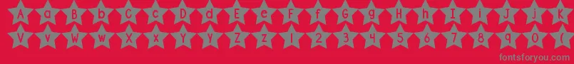 fuente DjbShapeUpStars – Fuentes Grises Sobre Fondo Rojo