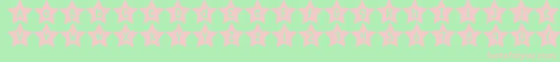 DjbShapeUpStars Font – Pink Fonts on Green Background