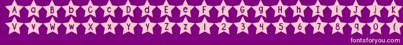 DjbShapeUpStars Font – Pink Fonts on Purple Background