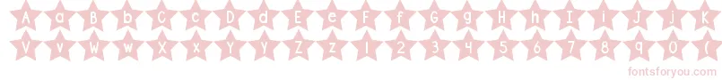 DjbShapeUpStars Font – Pink Fonts on White Background