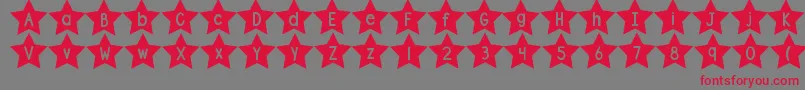 DjbShapeUpStars Font – Red Fonts on Gray Background