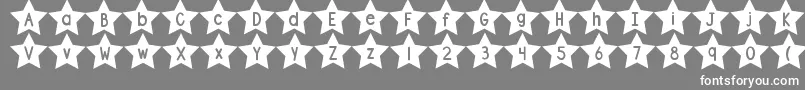 More about DjbShapeUpStars Font DjbShapeUpStars Font – White Fonts on Gray Background