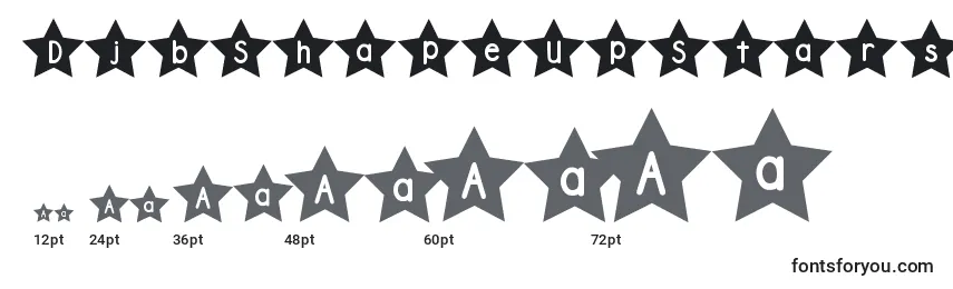 DjbShapeUpStars Font Sizes