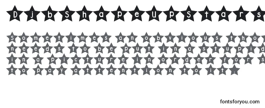Review of the DjbShapeUpStars Font