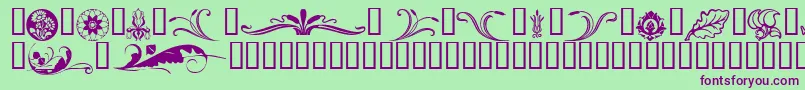 Fts2 Font – Purple Fonts on Green Background