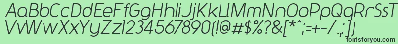 Y2kNeophyteItalic-fontti – mustat fontit vihreällä taustalla