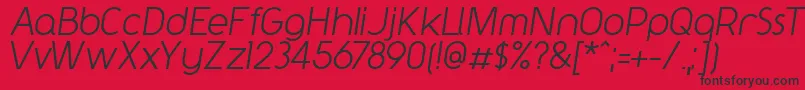 Y2kNeophyteItalic Font – Black Fonts on Red Background