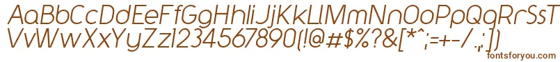 フォントY2kNeophyteItalic – 茶色のフォント