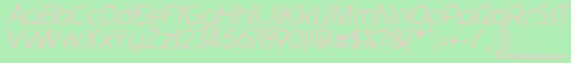 Y2kNeophyteItalic Font – Pink Fonts on Green Background