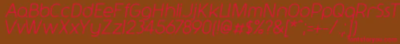 fuente Y2kNeophyteItalic – Fuentes Rojas Sobre Fondo Marrón
