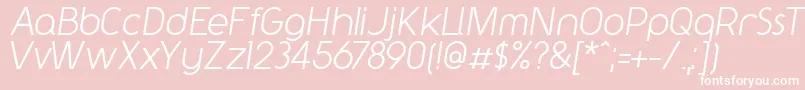 Y2kNeophyteItalic Font – White Fonts on Pink Background