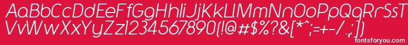 Y2kNeophyteItalic Font – White Fonts on Red Background