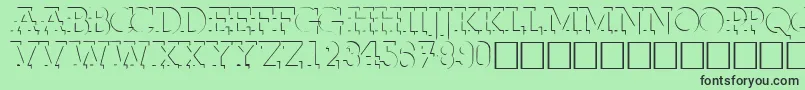 FabdecocapssskRegular Font – Black Fonts on Green Background