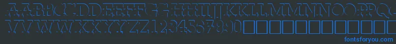 FabdecocapssskRegular Font – Blue Fonts on Black Background