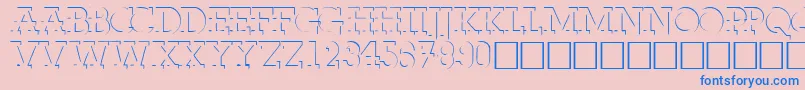 FabdecocapssskRegular Font – Blue Fonts on Pink Background