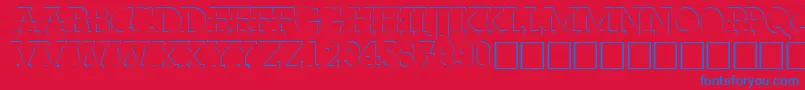 FabdecocapssskRegular Font – Blue Fonts on Red Background