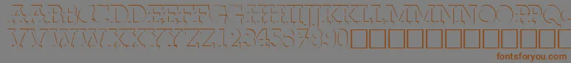 FabdecocapssskRegular Font – Brown Fonts on Gray Background