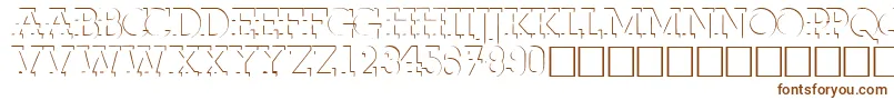Шрифт FabdecocapssskRegular – коричневые шрифты на белом фоне